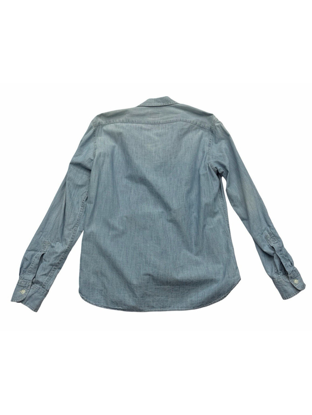 J. Crew Every Stich Considered Button-Up Shirt Organic Cotton Chambray Size M - Picture 2 of 5